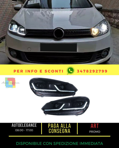 😍LED Headlights for VW Golf 6 VI 08-13 Facelift G7.5 Look Fluid Dynamic😍 