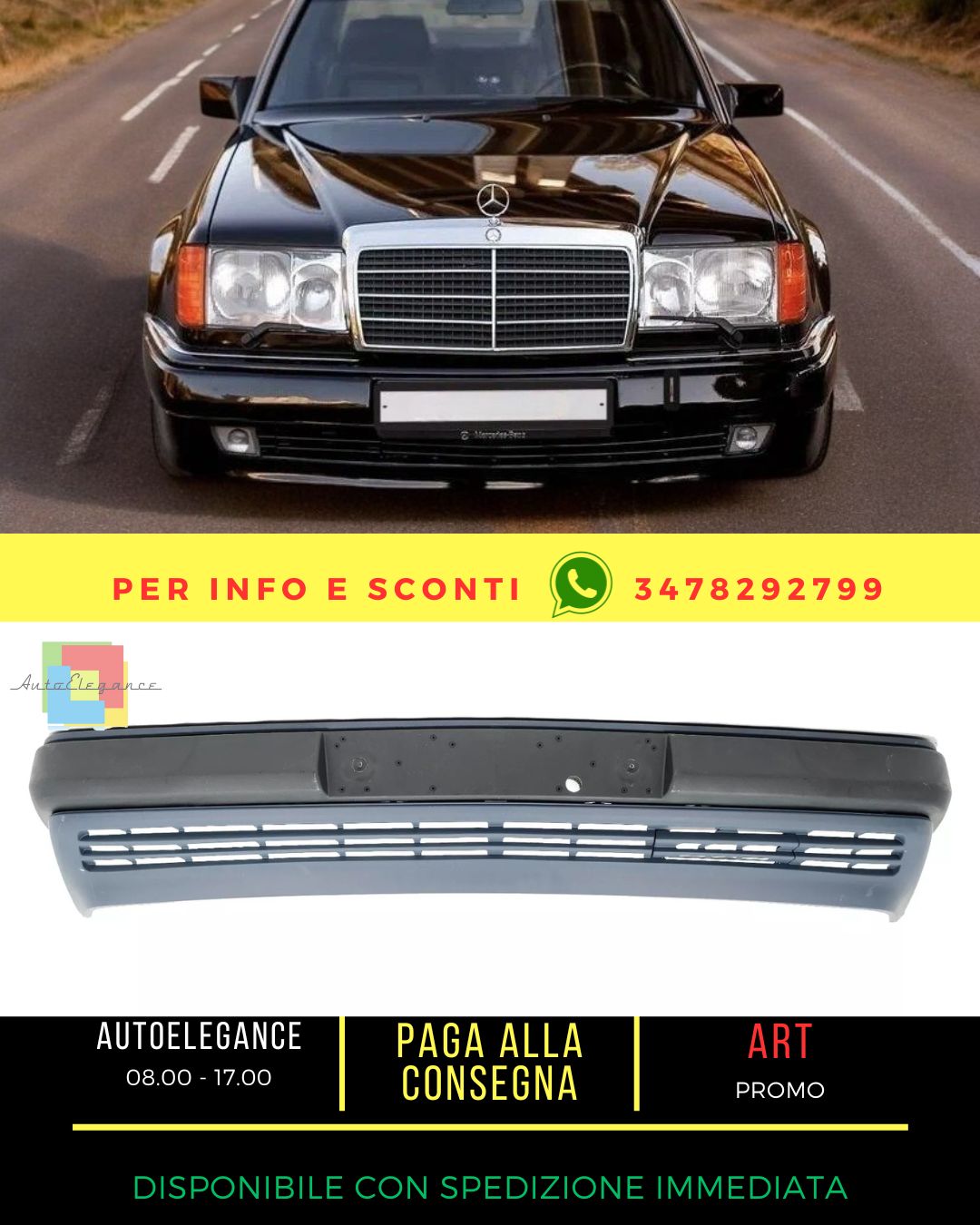 😍Parachoques Para Para Mercedes E W124 C124 S124 10.89-06.96 Sedan Coupe😍