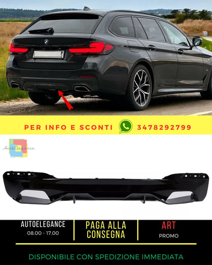 😍Diffusore paraurti per BMW 5 G30 G38 G31 16-19 540M Design nero😍