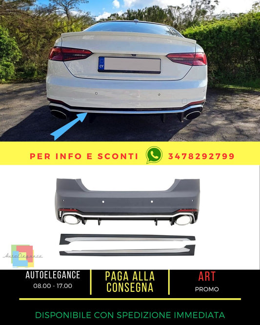 💎Paraurti per Audi A5 F5 Sportback 2017+ Minigonne Quattro RS5 Look💎