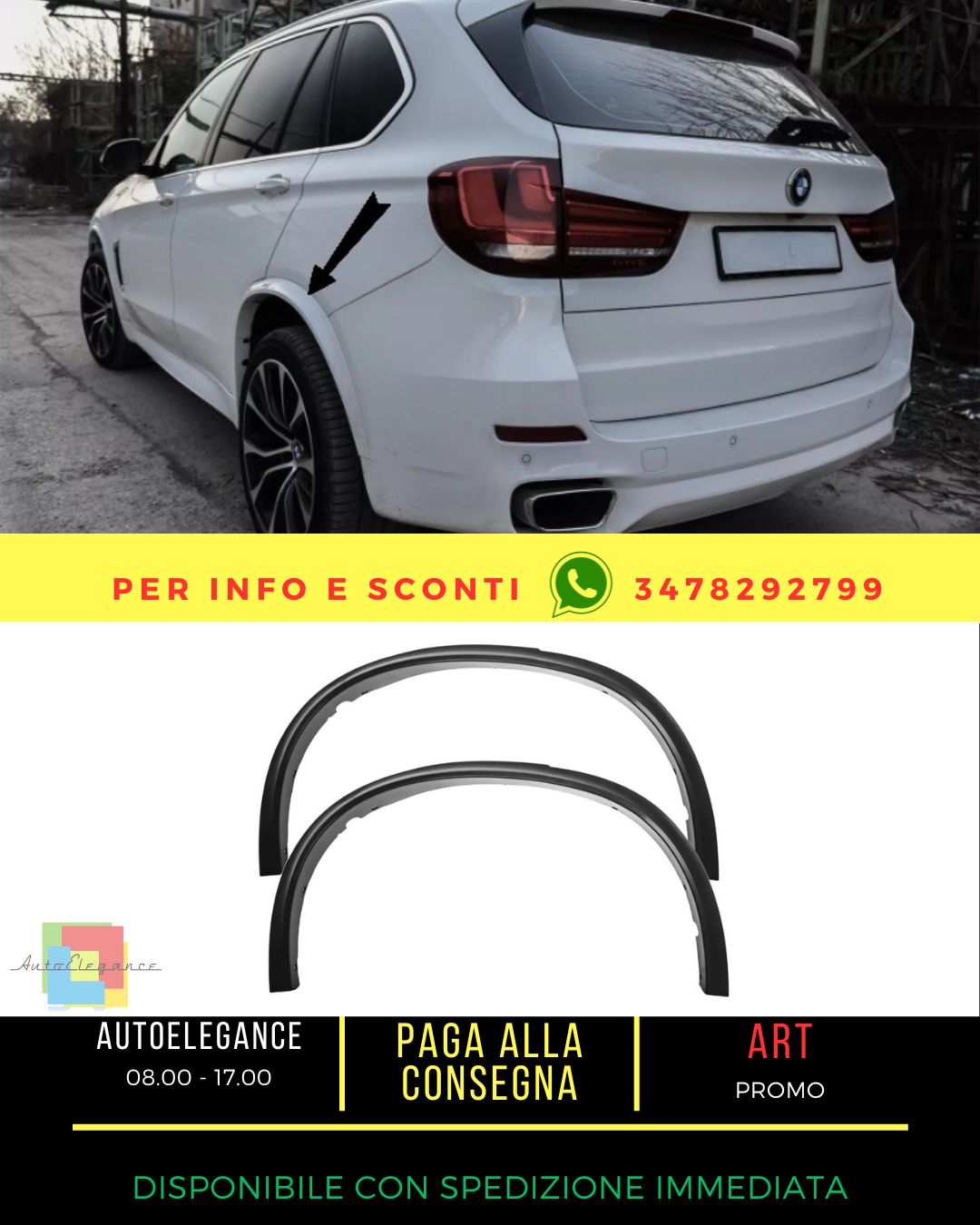 💎Parafanghi per passaruota per BMW X5 F15 14-18 Passaruota M-Sport Look💎