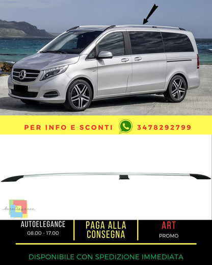 😎Mancorrenti sul tetto per Mercedes V W447 14+ passo corto SWB in alluminio😎