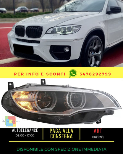 😎Fari LED Xenon Angel Eyes Cerchi 3D Double Halo per BMW X6 E71 08-12😎