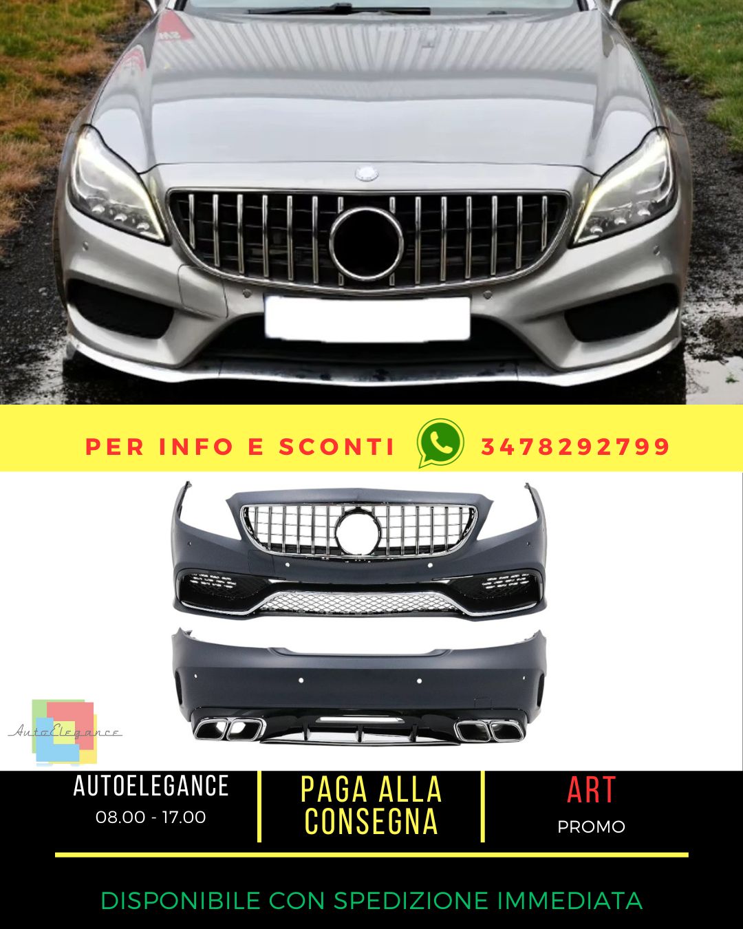 😎Bodykit per Mercedes CLS W218 C218 Berlina 11-18 terminali griglia paraurti😎