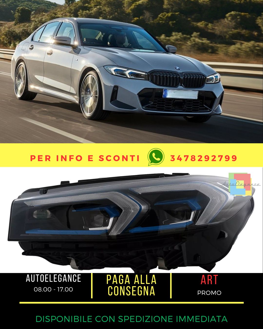 😎Fari per BMW Serie 3 G20 G21 G28 2018-2021 con conversione LED su LCI-😎
