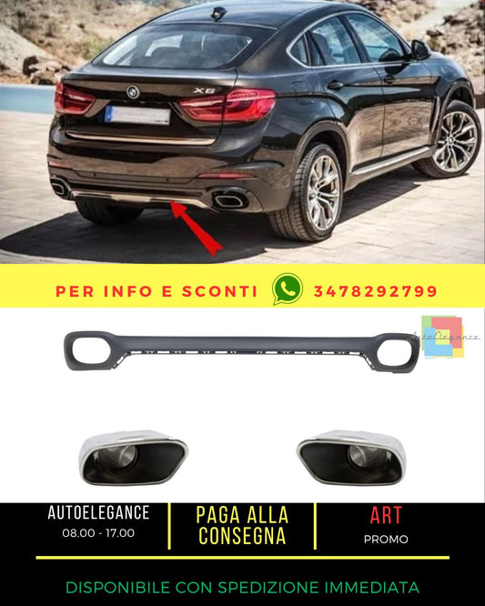 😎Paraurti Valance Diffusore Scarico Suggerimenti per BMW X6 F16 V8 Design M-T😎