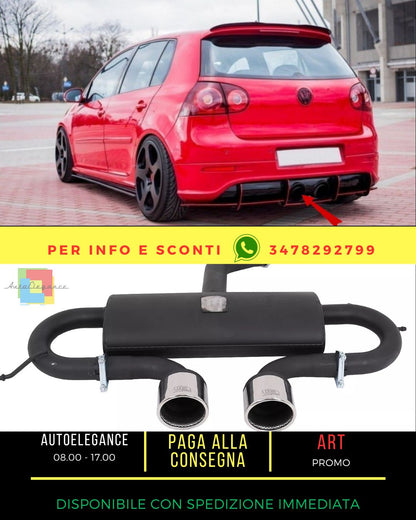 💯Sistema scarico per VW Golf 5 R32 03-07 Golf 6 R20 08-13 Catback Silenziator💯