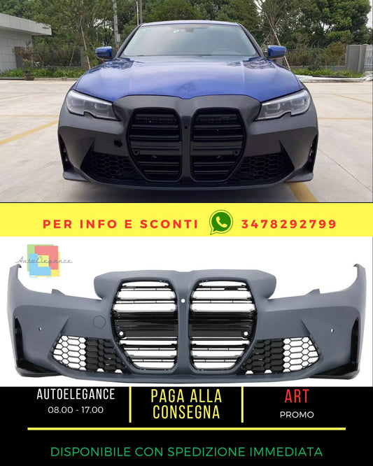 💯Front bumper for BMW 3 G20 sedan G21 Touring 18+ G80 M look grilles💯 