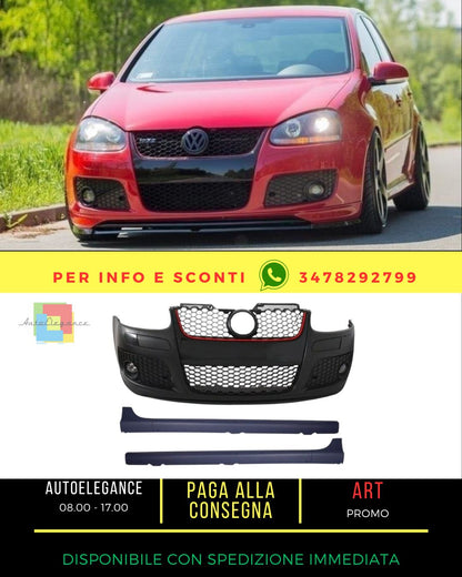💯Paraurti per Vw Golf MK5 V 5 03-08 Fendinebbia Soglia Laterale GTI Look-💯