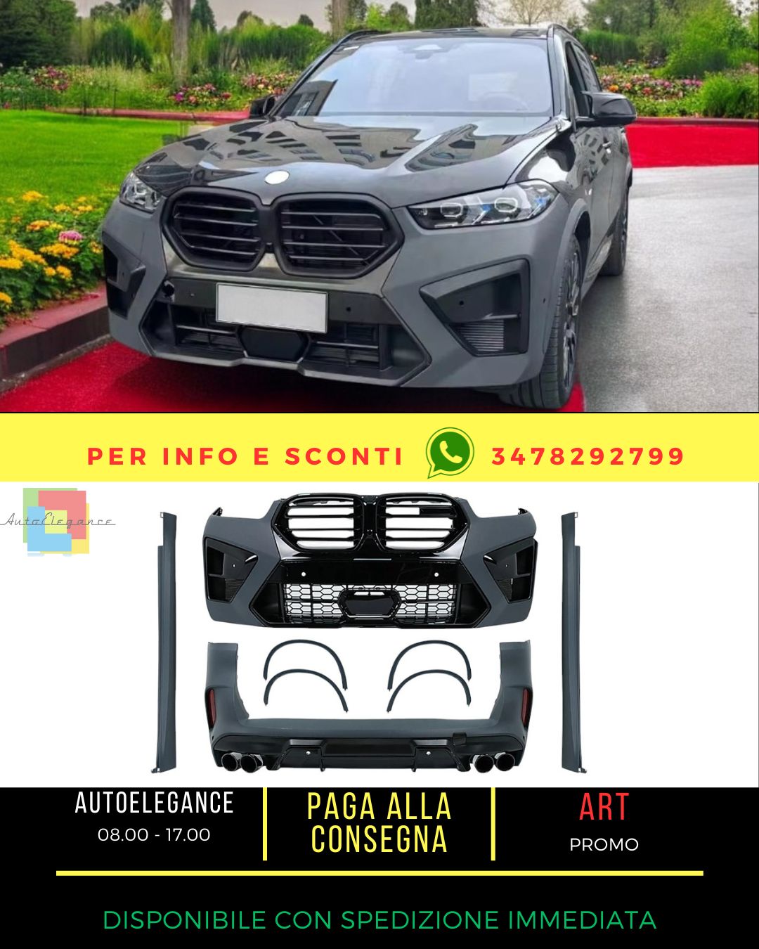 😍Kit carrozzeria per BMW X5 G05 LCI 2023+ X5M design paraurti passaruota term😍