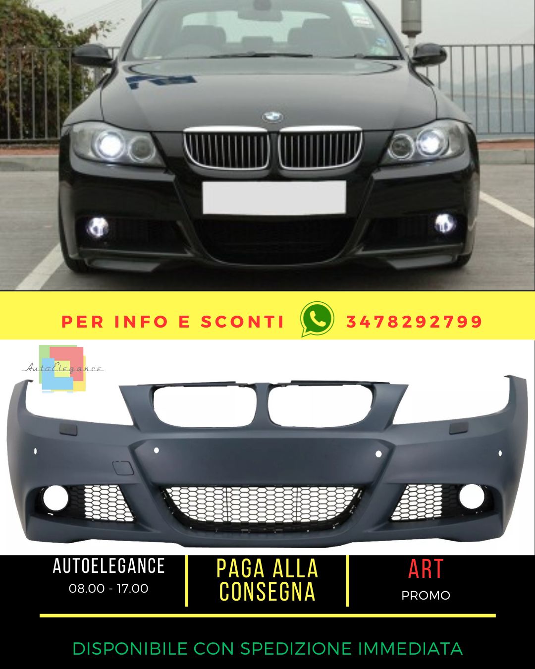 😍Paraurti anteriore per BMW Serie 3 E90 E91 Berlina Touring 2004-2008 LCI M-T😍