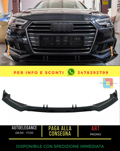 😍Splitter adatto per Audi A4 B9 8W S-Line 16-18 Nero lucido😍