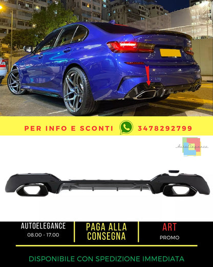 ⭐Diffusore Scarico Punte per BMW G20 G28 Berlina G21 Touring 19+ M340i MLook⭐