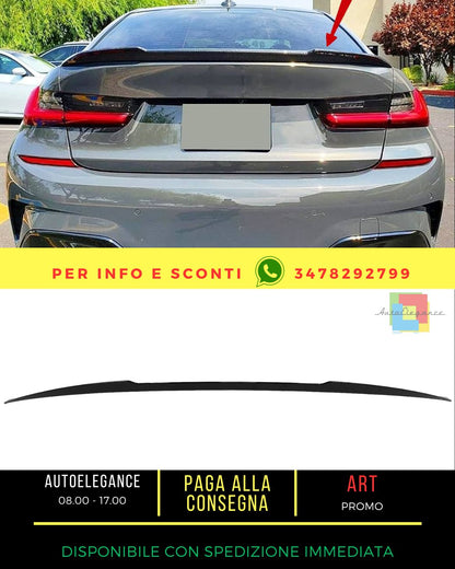 ⭐Spoiler per bagagliaio per BMW Serie 3 G20 Berlina 2019+ M3 Design Nero lucido⭐