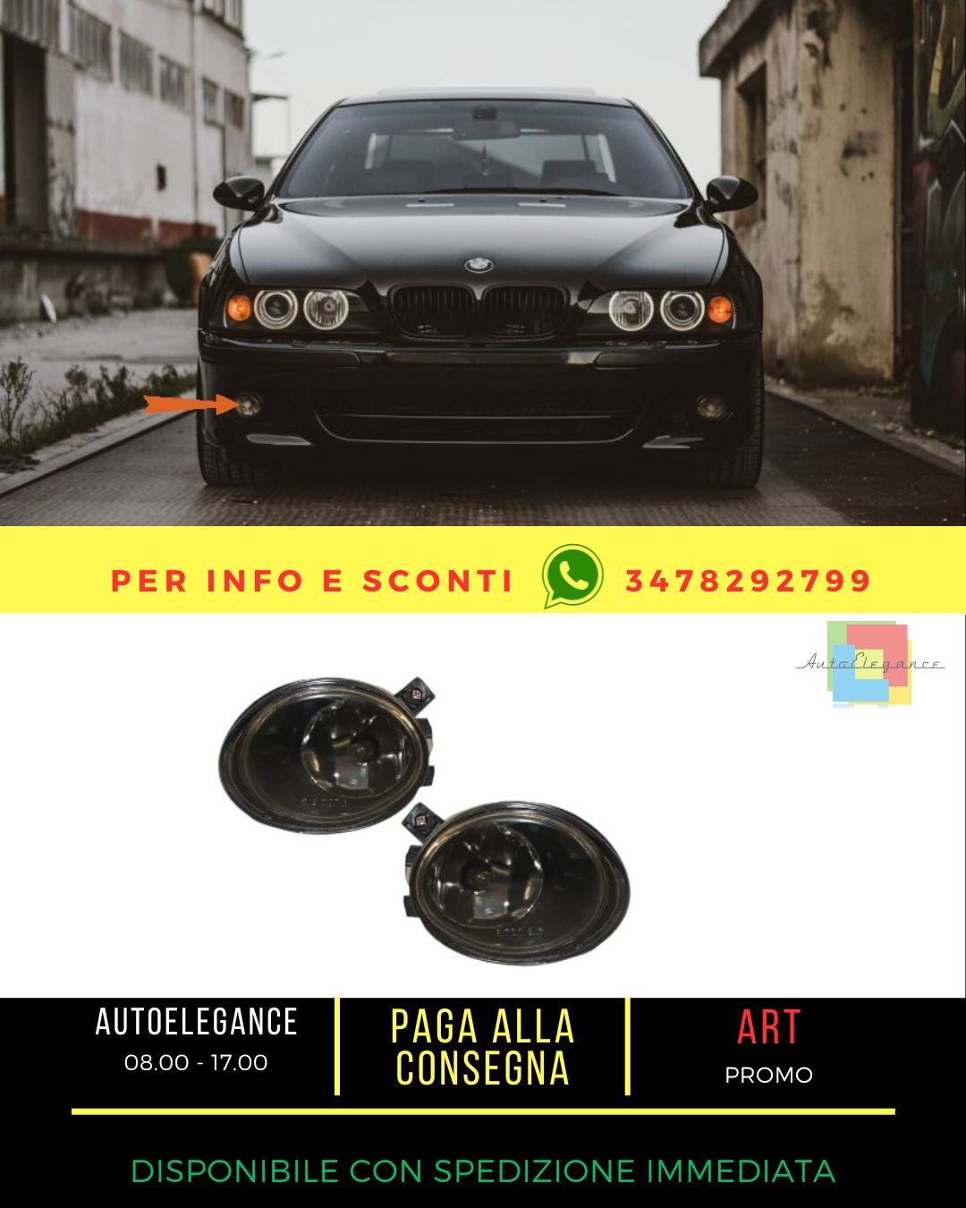 ⭐Lente fumé fendinebbia per BMW 3 E46 1998-2003 5 E39 1996-2002 Versione sporti⭐