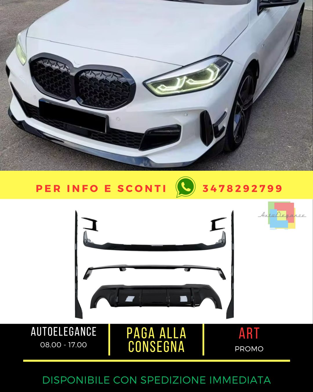 ⭐Aerodynamic Bumper Lip Bodykit for BMW 1 Series F40 M Sport 19⭐ 
