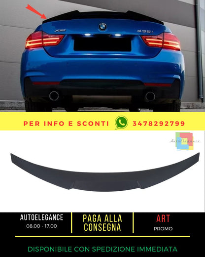 ⭐Spoiler per bagagliaio per BMW Serie 4 Coupé F32 2013+ M4 CSL Look nero opaco⭐