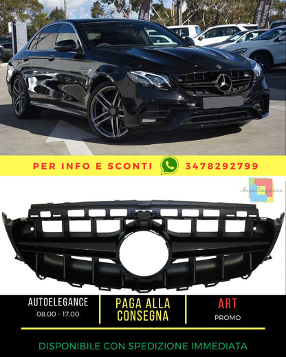 ✨Griglia centrale per Mercedes E W213 S213 C238 A238 16-19 Nero E63 Look✨