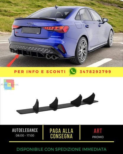 😎Diffusore posteriore Street Pro Audi S3 Sedan 8Y Facelift😎