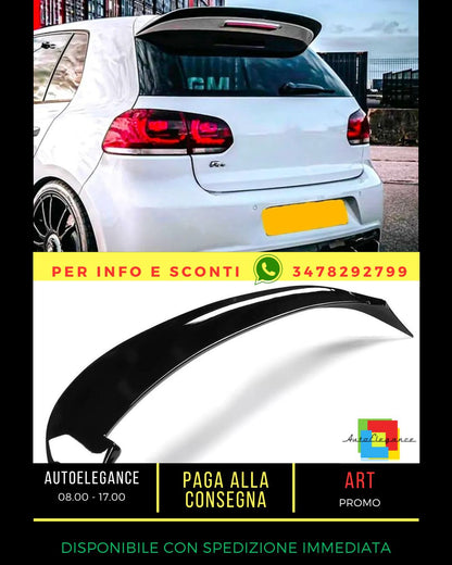 😍Spoiler nero lucido adatto per VW Golf MK6 GTD GTI R20 R 2008-2013😍