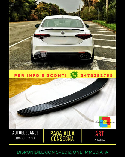 🤍Carbon Fiber Rear Spoiler Fit For Alfa Romeo Giulia 952 2015+