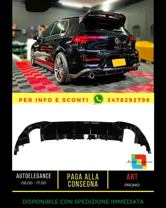 🖤Glossy Black Rear Diffuser Kit Suitable For VW Golf MK8 GTI GTD GTE🖤