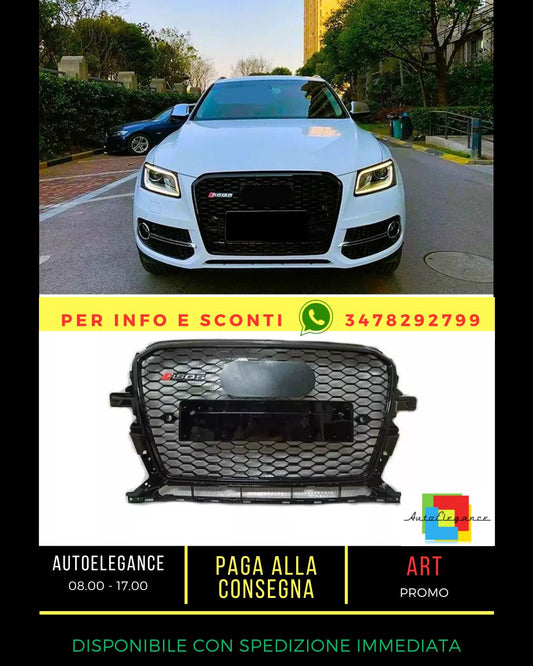 💥Glossy Black Honeycomb Grille Suitable for Audi RSQ5 Style Q5 SQ5 13-16💥