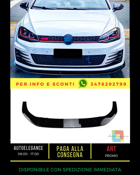 😎Carbon Fiber Splitter Fit For VW Golf MK7 MK7.5 R GTD GTI TSI TDI😎 