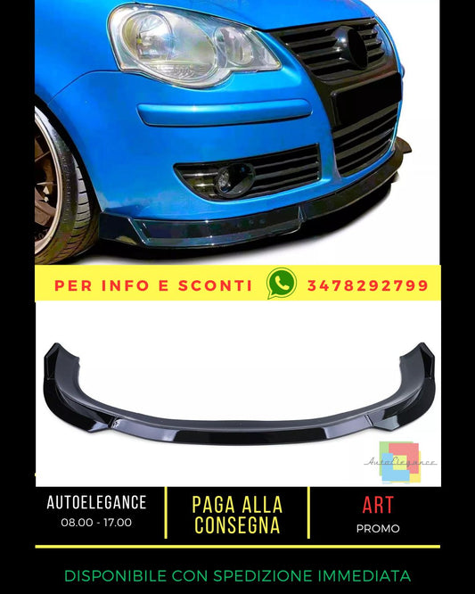 💙Kit splitter nero lucido adatto per  VW Polo MK4 9N3💙