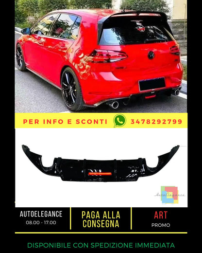 ⭐Carbon Fiber Diffuser Fit For VW Golf GTD GTI TSI TDI MK7.5⭐