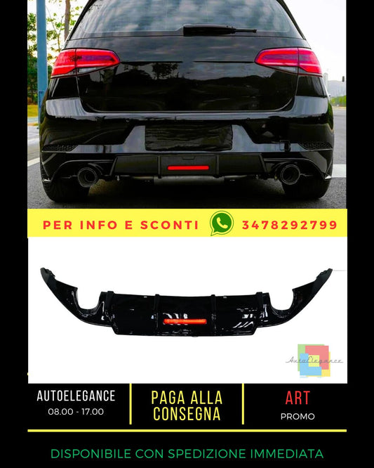 Carbon Fiber Diffuser Fit For VW Golf GTD GTI TSI TDI MK7.5