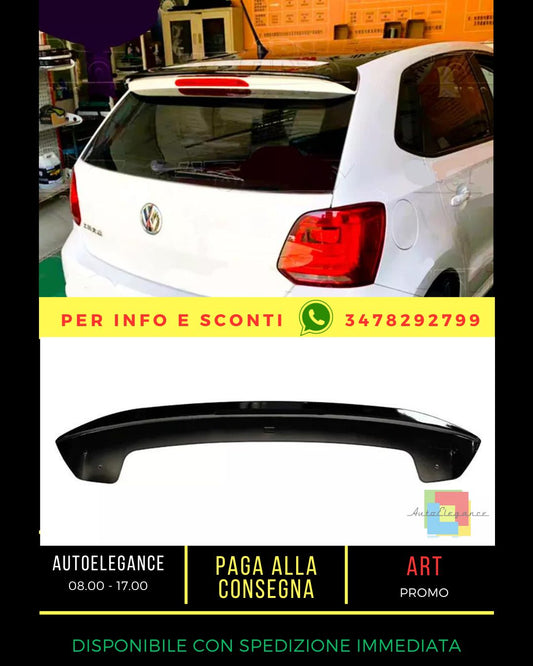⚡ Gloss Black Spoiler suitable for VW Polo MK5 6R 6C GTI R⚡