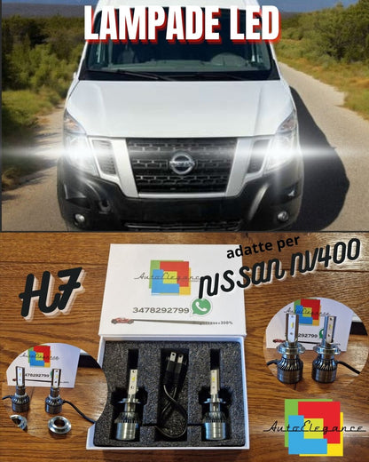 Kit Full LED H7 per Nissan NV400 2011> Luci ANABBAGLIANTI CANbus Bianco POTENTE