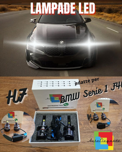 Kit LED H7 CANbus per BMW Serie 1 F40 Anabbaglianti Luci Bianche 6500K 12000LM