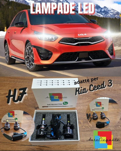 Kit Full LED H7 per Kia Ceed 3 Fari LENTICOLARI Anabbaglianti CANbus POTENTE