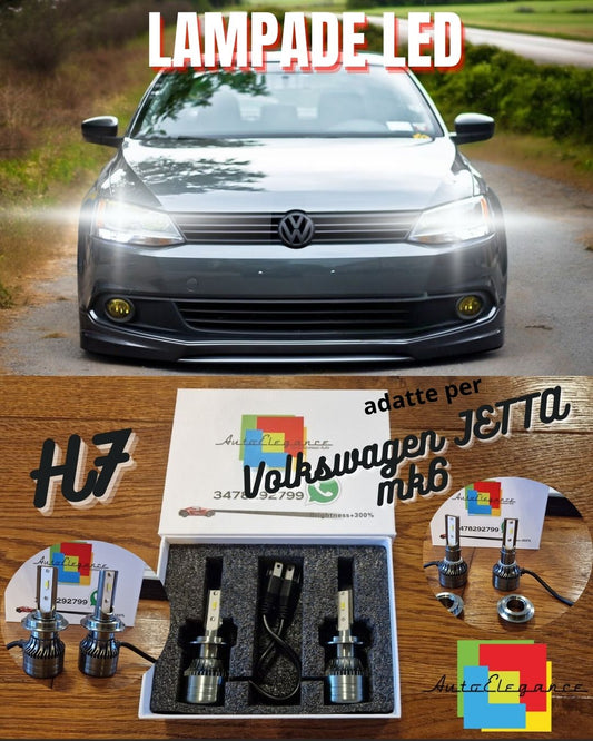 Kit Luci LED per Volkswagen JETTA mk6 ANABBAGLIANTI H7 CANbus Bianco Puro 6500K