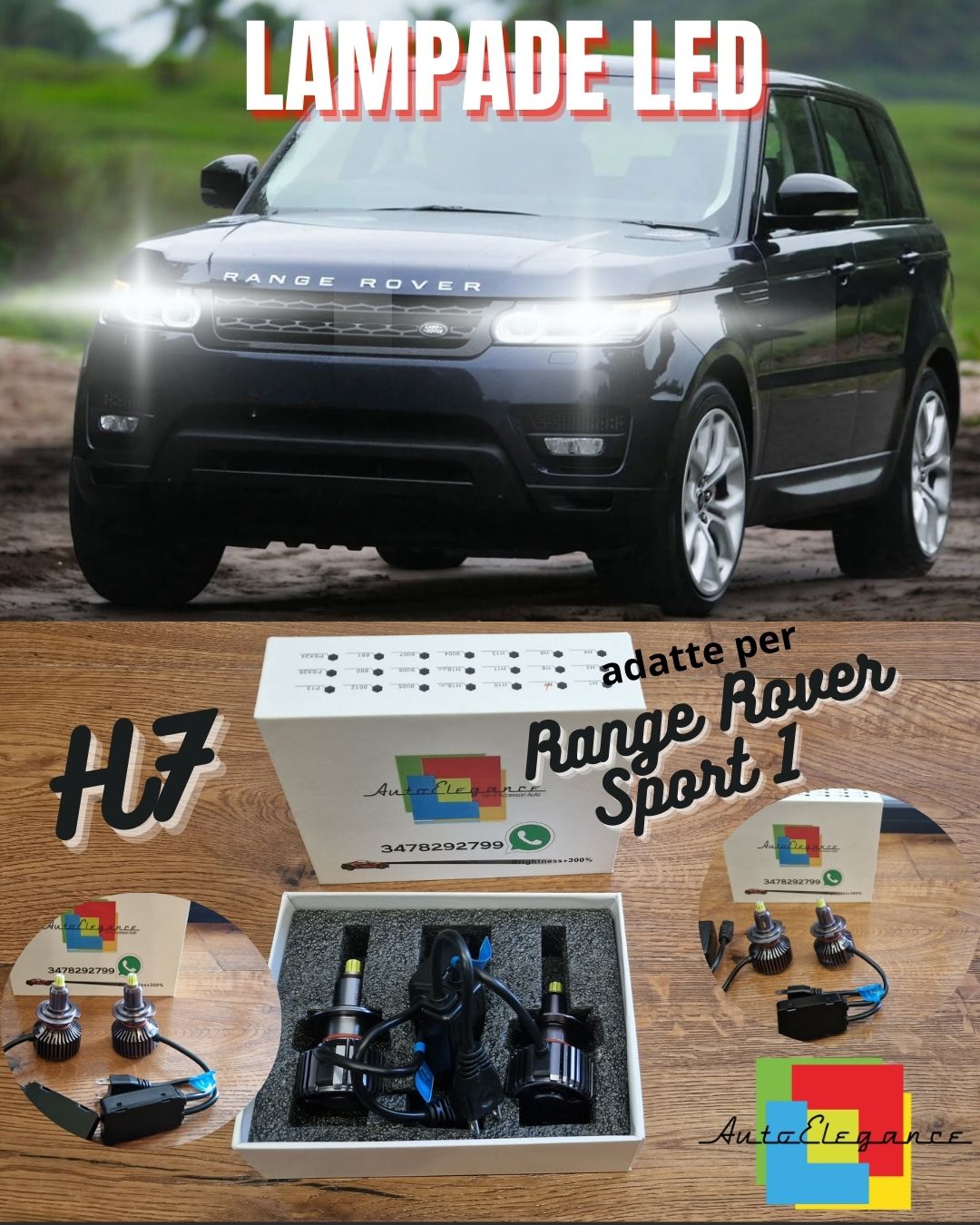 Kit LED H7 per Range Rover Sport 1 Anabbaglianti Fari Lenticolari CANbus 6500K