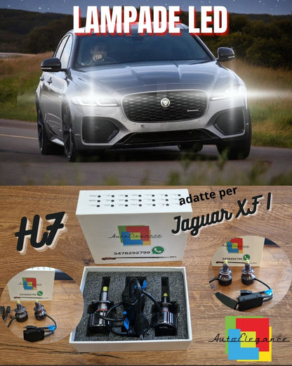 Kit LED H7 per Jaguar XF I Anabbaglianti Fari Lenticolari CANbus 6500K 12000LM