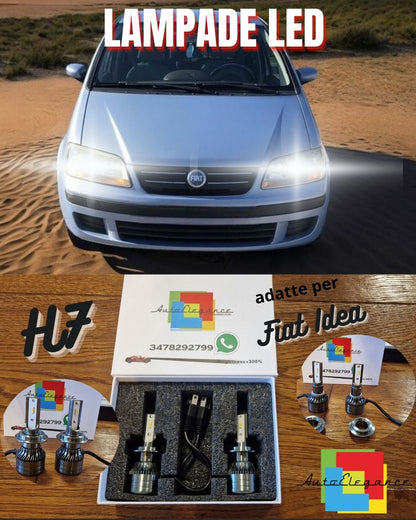 Kit Lampadine LED per Fiat Idea ANABBAGLIANTI H7 Luce Bianca CANbus 6500K 8000LM