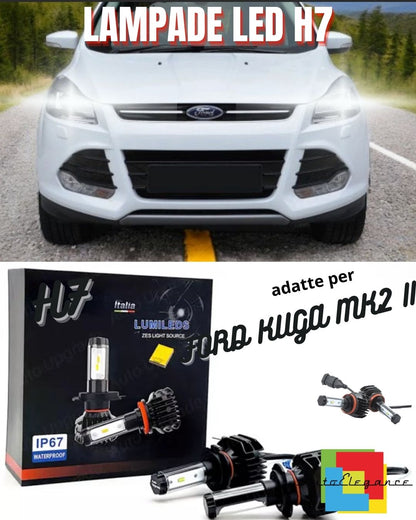 🔥KIT LED H7 6000K CANBUS XENON 9800 LM LUMEN FORD KUGA MK2 II🔥