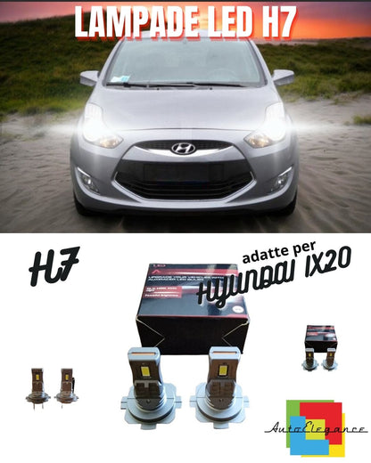 😍KIT LED H7 PER HYUNDAI IX20 6000K BIANCO 6000 LUMEN CANBUS ABBAGLIANTI😍