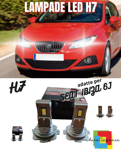 😍KIT LED H7 PER SEAT IBIZA 6J 6000K BIANCO 6000 LUMEN CANBUS ANABBAGLIANTI😍