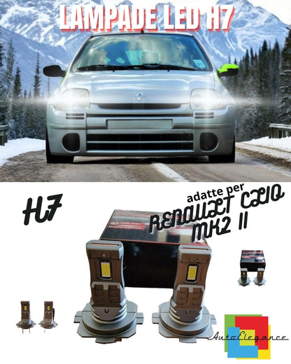 ✨H7 LED KIT FOR RENAULT CLIO MK2 II 6000K WHITE 6000 LUMEN CANBUS LOW BEAM