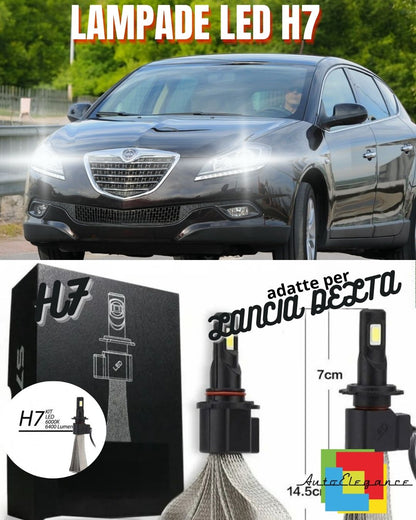🔥PAIR OF H7 LED LAMPS FOR LANCIA DELTA HIGH BEAM 6000K QUICK START🔥