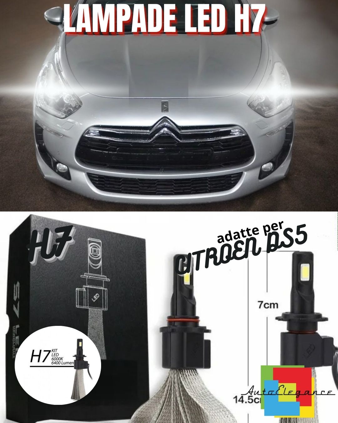 😍FULL LED KIT CITROEN DS5 LAMPS H7 6000K XENON ICE WHITE NO ERROR😍