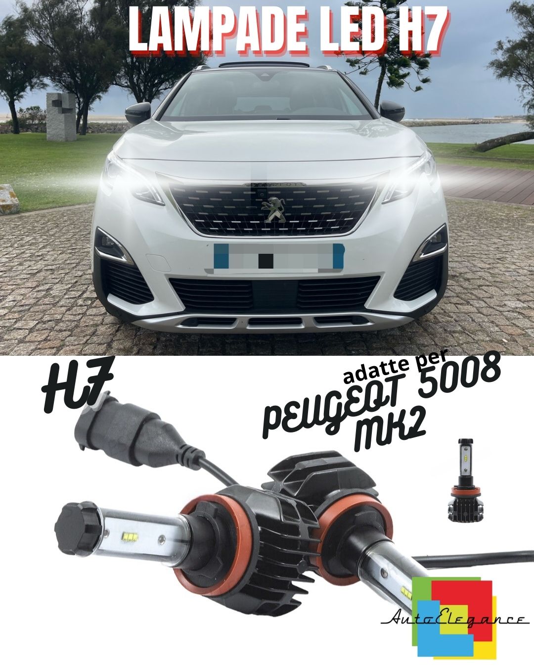 😍LED KIT H7 6000K CANBUS XENON 9800 LM LUMEN PEUGEOT 5008 MK2 NO LIGHT FAILURE😍