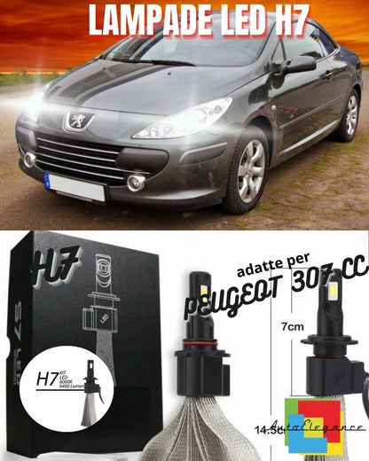 🔥FULL LED KIT PEUGEOT 307 CC LED LAMPS H7 6000K ICE WHITE NO ERROR🔥