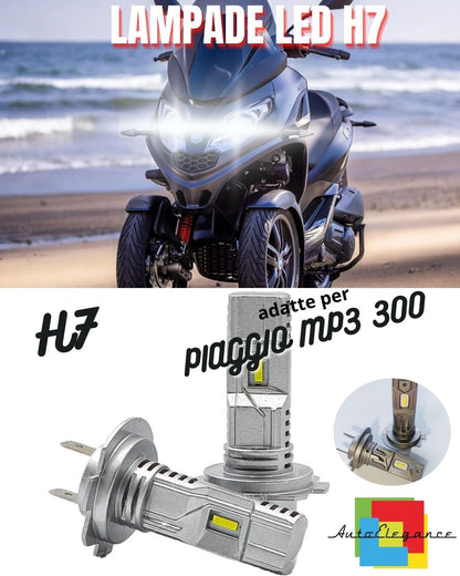 😍LAMPADA LED H7 6000K CANBUS PER ABBAGLIANTI PIAGGIO MP3 300 (2021) HPE SPORT😍
