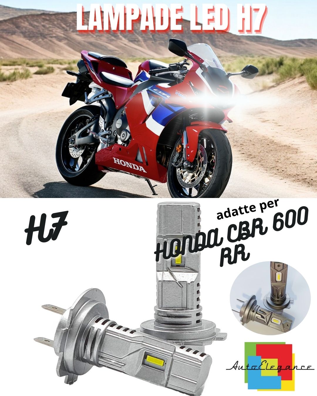 ✨LAMPADA LED H7 6000K CANBUS 3000 LM PER ABBAGLIANTI HONDA CBR 600 RR✨