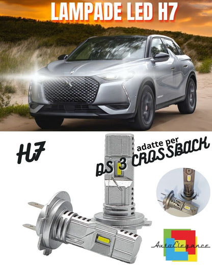🔥KIT LED H7 DS DS 3 CROSSBACK 6000K BIANCO 6000 LUMEN CANBUS ABBAGLIANTI🔥